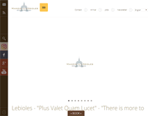 Tablet Screenshot of manoirdelebioles.com